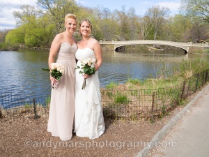 brides central park bow bridge