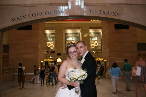 bride and groom grand central