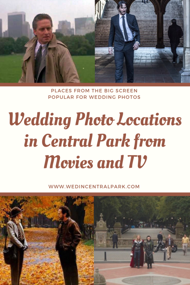 Wedding photo locations in Central Park from film and TV